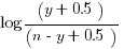 log{(y+0.5)/(n-y+0.5)}